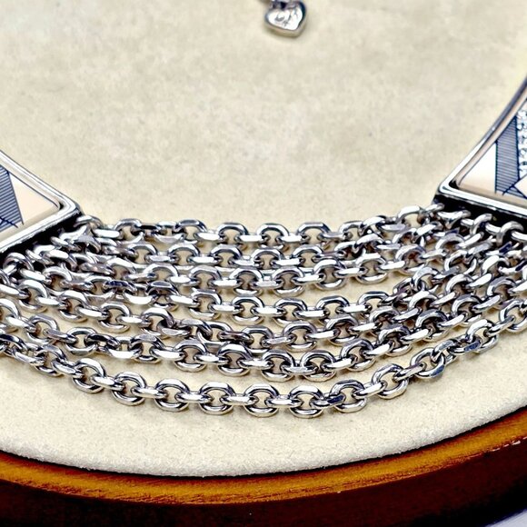 Brighton Kenya Multi Strand Statement Collar Necklace Silver-plated - Picture 6 of 12